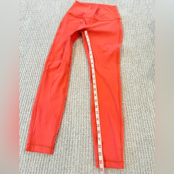 🔥Lululemon Bright Orange High-Waisted Leggings🔥 - Picture 4 of 6